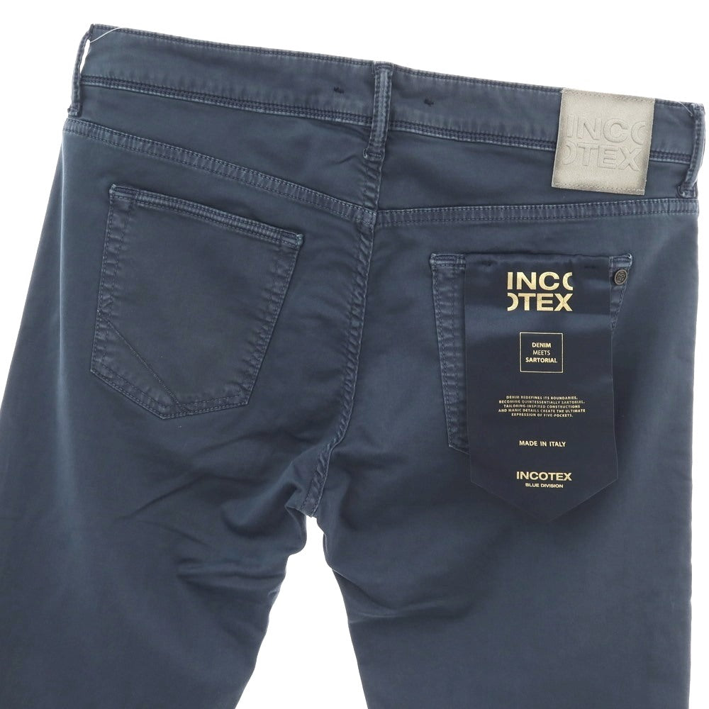 【新品アウトレット】インコテックス ブルーディヴィジョン INCOTEX BLUE DIVISION ストレッチ コットン 5ポケットパンツ ネイビー【 33 】【 状態ランクN- 】【 メンズ 】