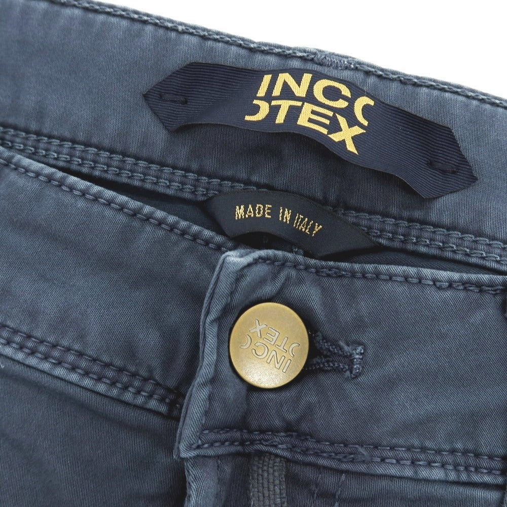 【新品アウトレット】インコテックス ブルーディヴィジョン INCOTEX BLUE DIVISION ストレッチ コットン 5ポケットパンツ ネイビー【 33 】【 状態ランクN- 】【 メンズ 】