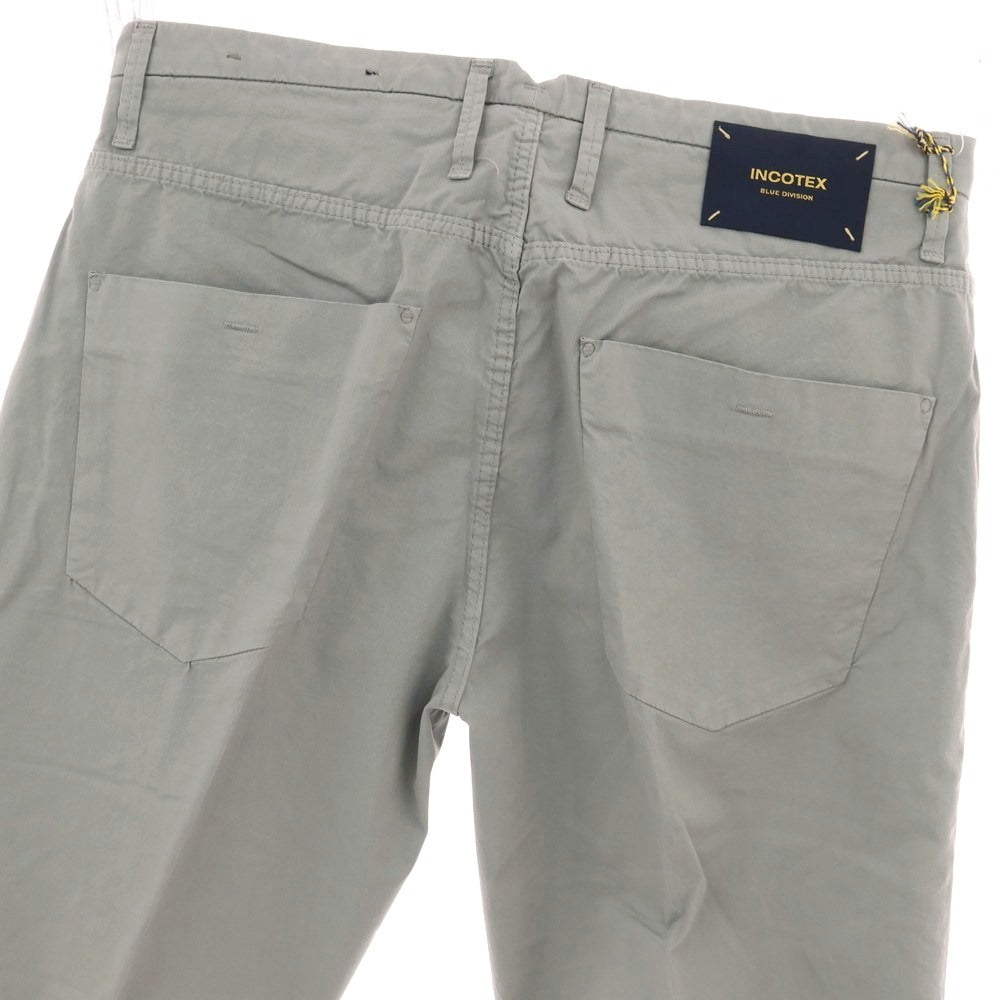 【新品アウトレット】インコテックス ブルーディヴィジョン INCOTEX BLUE DIVISION ストレッチ コットン スラックス パンツ グレー【 サイズ33 】【 状態ランクN- 】【 メンズ 】