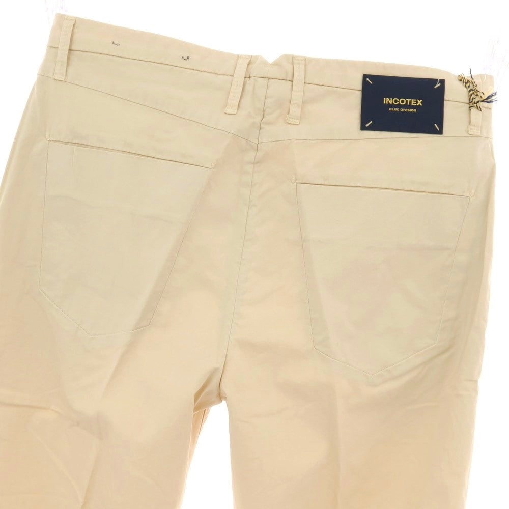 【新品】インコテックス ブルーディヴィジョン INCOTEX BLUE DIVISION ストレッチ コットン カジュアルスラックスパンツ ベージュ【 33 】【 状態ランクN 】【 メンズ 】