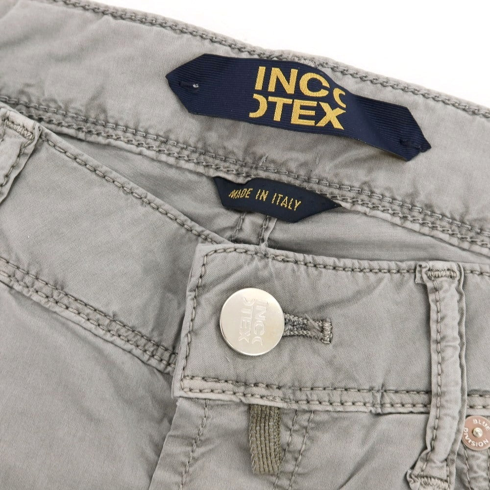 【新品アウトレット】インコテックス ブルーディヴィジョン INCOTEX BLUE DIVISION ストレッチ セルロースコットン 5ポケットパンツ ライトグレー【 33 】【 状態ランクN- 】【 メンズ 】