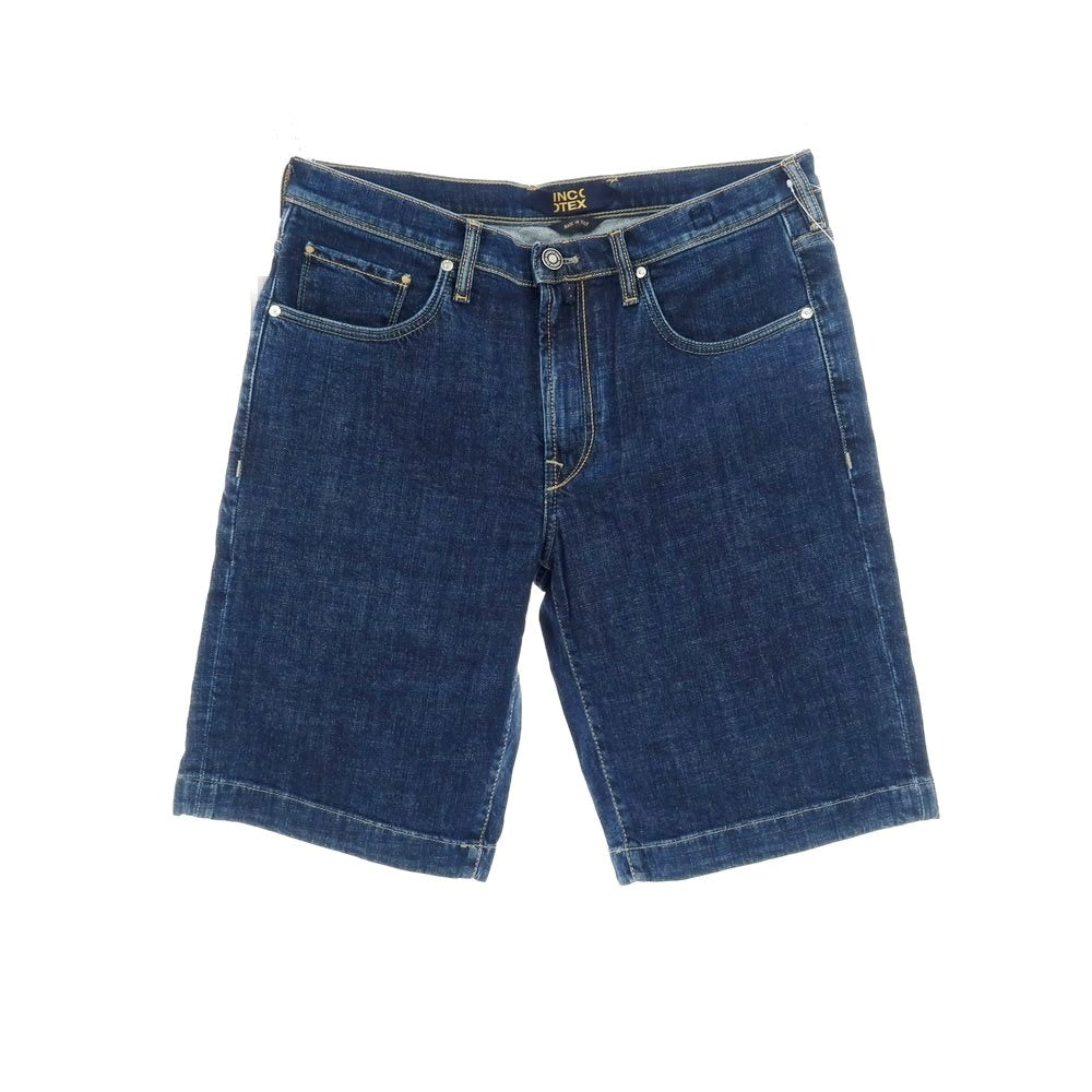 【新品】インコテックス ブルーディヴィジョン INCOTEX BLUE DIVISION ストレッチ コットン デニム ショートパンツ ジーンズ ネイビー【 サイズ33 】【 状態ランクN 】【 メンズ 】