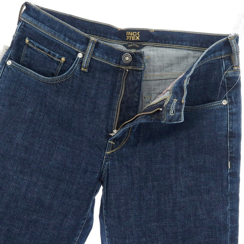 【新品】インコテックス ブルーディヴィジョン INCOTEX BLUE DIVISION ストレッチ コットン デニム ショートパンツ ジーンズ ネイビー【 サイズ33 】【 状態ランクN 】【 メンズ 】