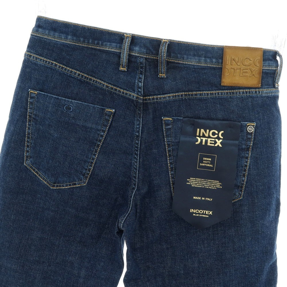 【新品】インコテックス ブルーディヴィジョン INCOTEX BLUE DIVISION ストレッチ コットン デニム ショートパンツ ジーンズ ネイビー【 サイズ33 】【 状態ランクN 】【 メンズ 】