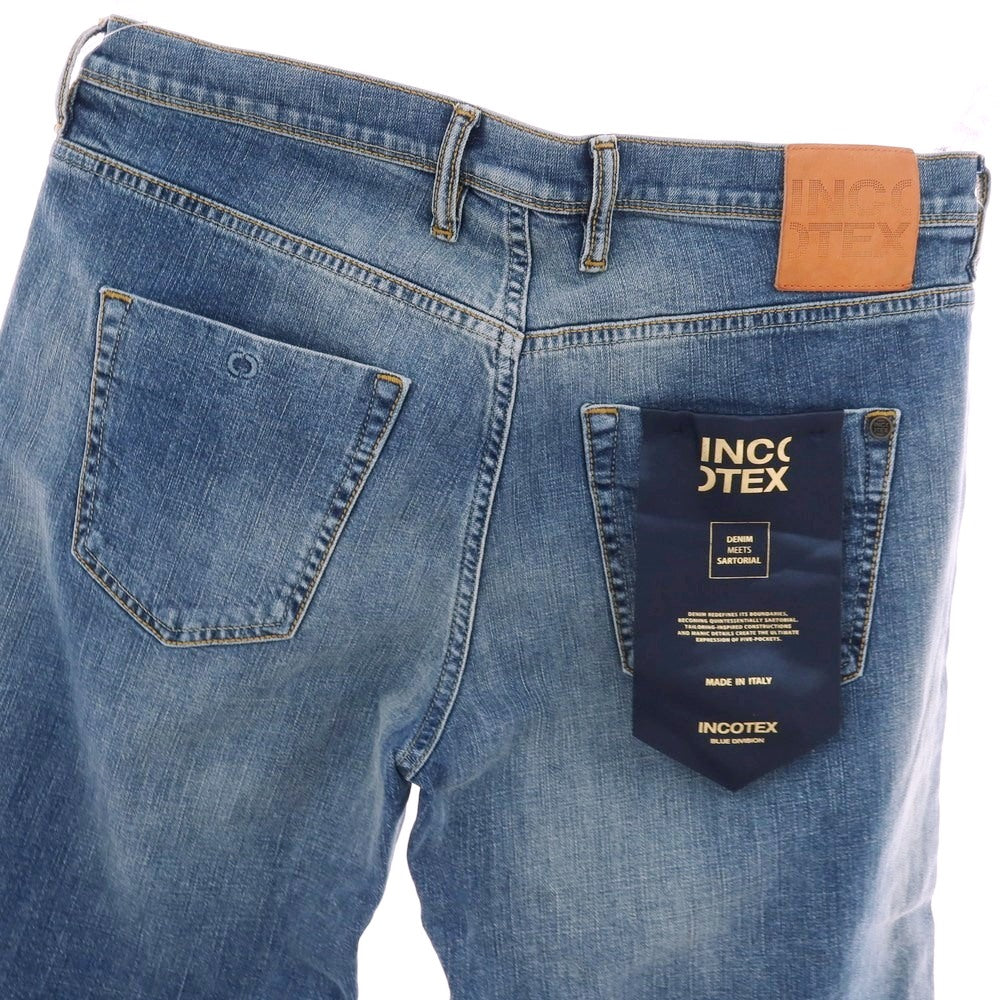 【新品】インコテックス ブルーディヴィジョン INCOTEX BLUE DIVISION ストレッチ コットン デニム ショートパンツ ジーンズ ブルー【 サイズ33 】【 状態ランクN 】【 メンズ 】