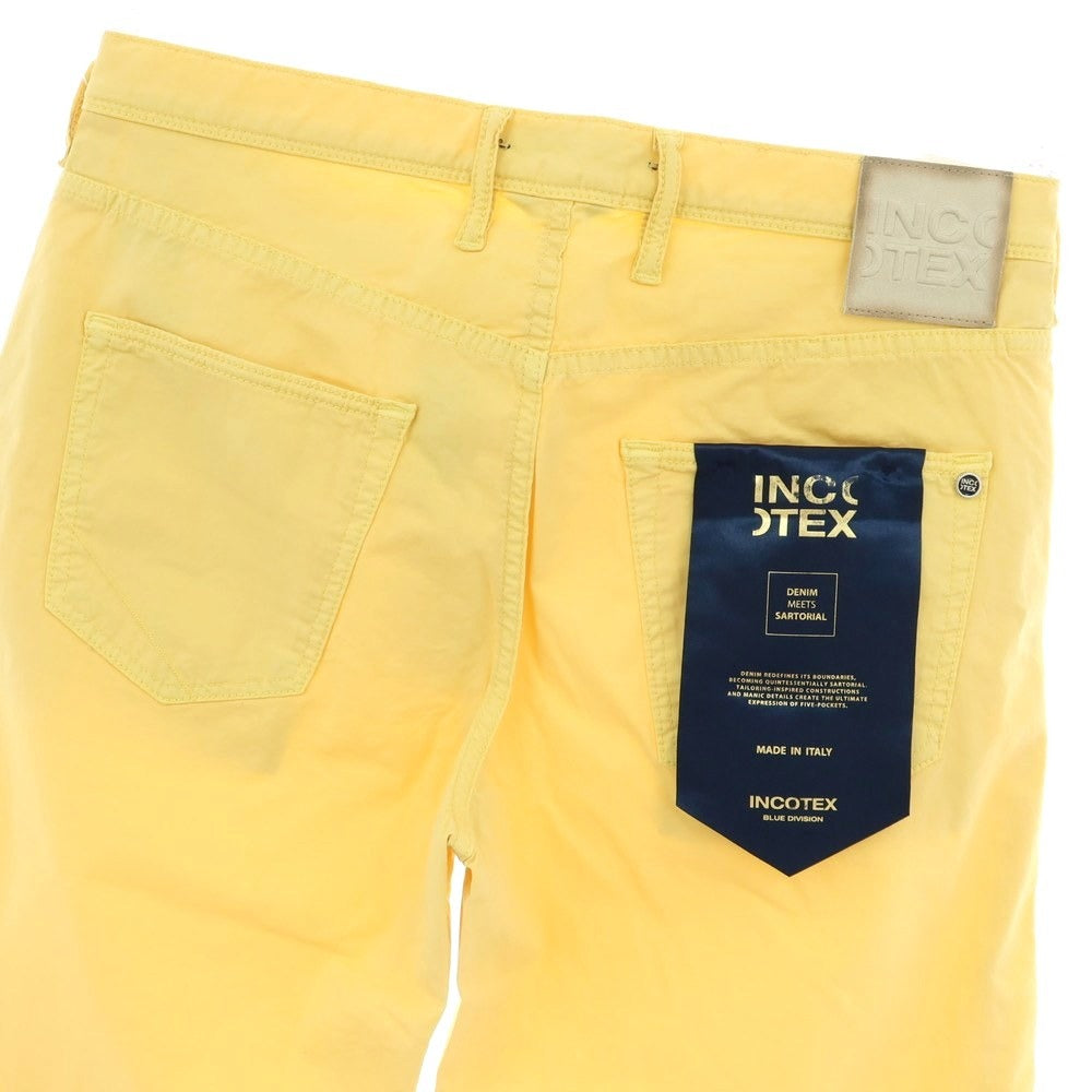 【新品】インコテックス ブルーディヴィジョン INCOTEX BLUE DIVISION ストレッチ コットン ショートパンツ イエロー【 サイズ33 】【 状態ランクN 】【 メンズ 】