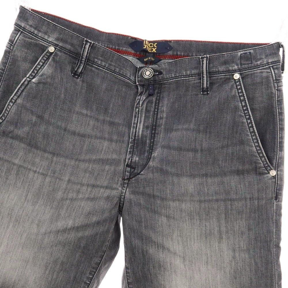 【新品】インコテックス ブルーディヴィジョン INCOTEX BLUE DIVISION ストレッチ コットンレーヨンポリエステル デニム ショートパンツ ジーンズ グレー【 33 】【 状態ランクN 】【 メンズ 】