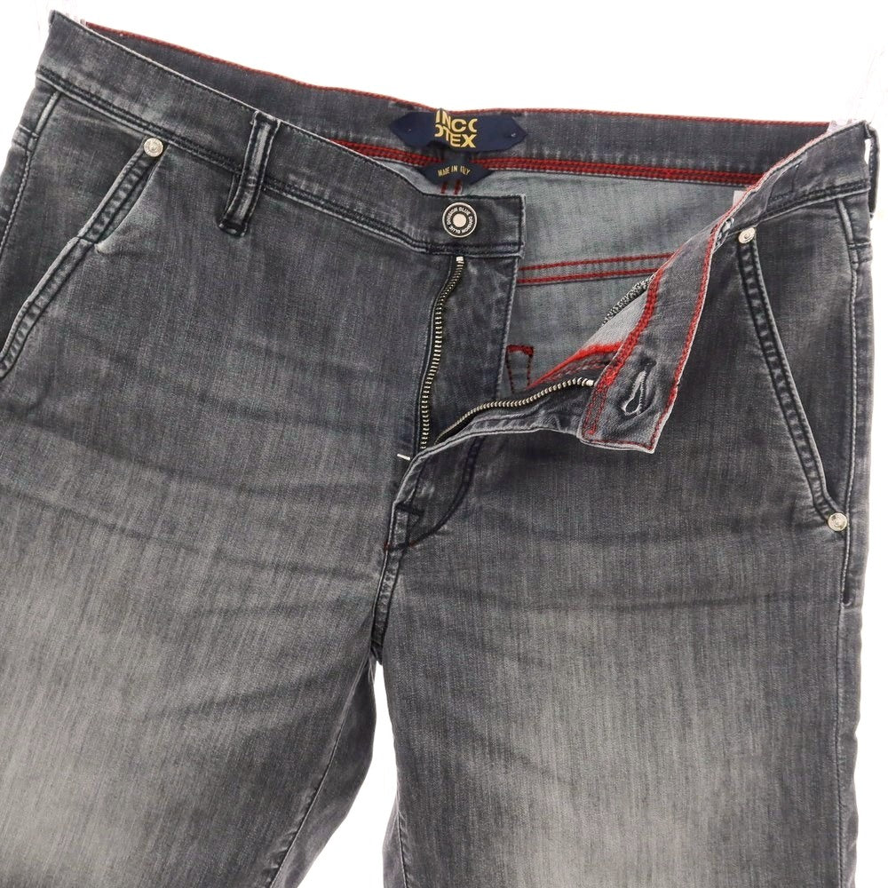 【新品】インコテックス ブルーディヴィジョン INCOTEX BLUE DIVISION ストレッチ コットンレーヨンポリエステル デニム ショートパンツ ジーンズ グレー【 33 】【 状態ランクN 】【 メンズ 】