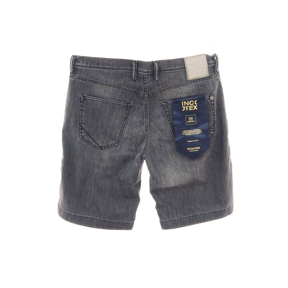 【新品】インコテックス ブルーディヴィジョン INCOTEX BLUE DIVISION ストレッチ コットンレーヨンポリエステル デニム ショートパンツ ジーンズ グレー【 33 】【 状態ランクN 】【 メンズ 】