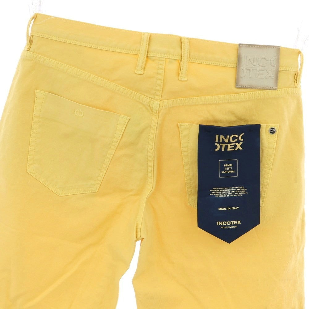 【新品】インコテックス ブルーディヴィジョン INCOTEX BLUE DIVISION ストレッチ コットンリネン ショートパンツ イエロー【 33 】【 状態ランクN 】【 メンズ 】