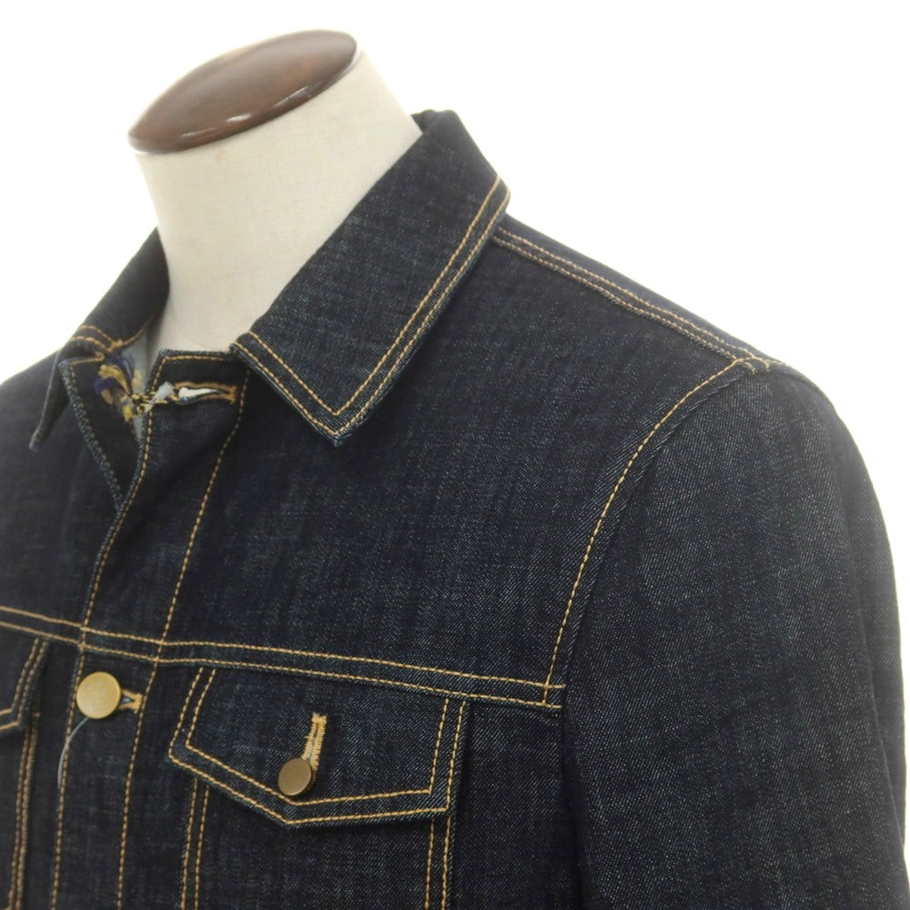 【新品】インコテックス ブルーディヴィジョン INCOTEX BLUE DIVISION ストレッチ コットン デニムジャケット ネイビー【 L 】【 状態ランクN 】【 メンズ 】
