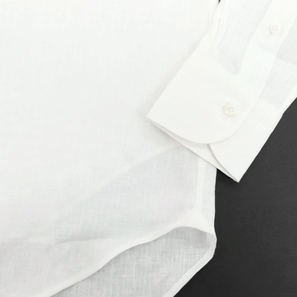 【新品】マリアサンタンジェロ Maria Santangelo MARCO リネン ワイドカラーシャツ ホワイト【 36 】【 状態ランクN 】【 メンズ 】