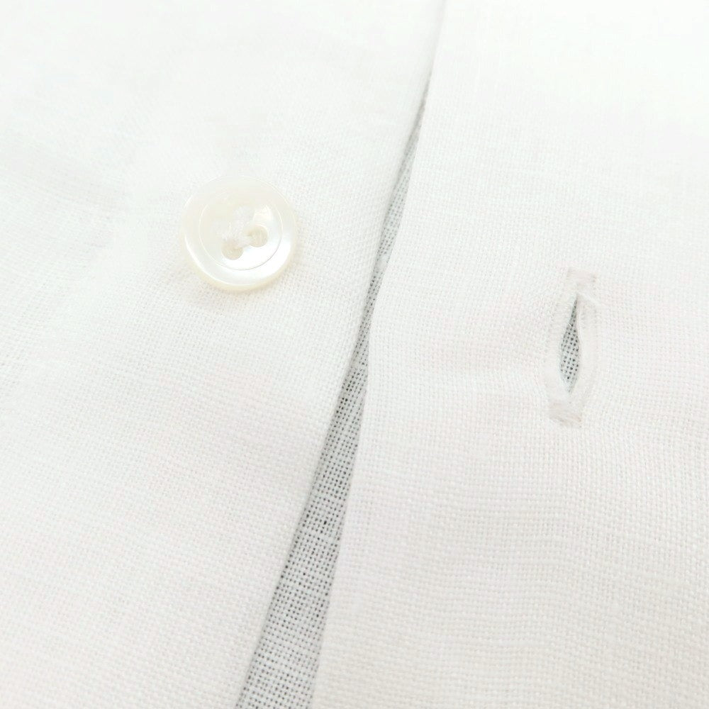 【新品】マリアサンタンジェロ Maria Santangelo MARCO リネン ワイドカラーシャツ ホワイト【 37 】【 状態ランクN 】【 メンズ 】