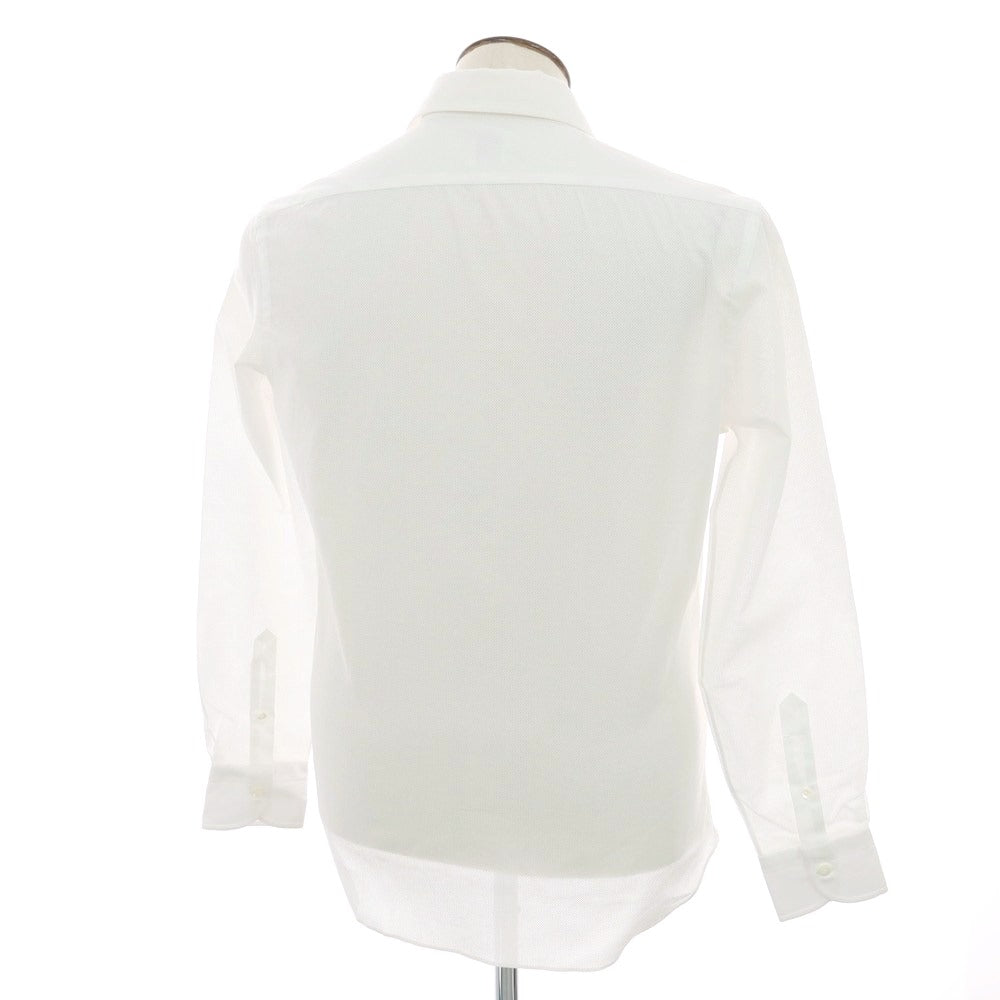 【新品】マリアサンタンジェロ Maria Santangelo MARCELLO メッシュコットン カジュアルシャツ ホワイト【 42 】【 状態ランクN 】【 メンズ 】