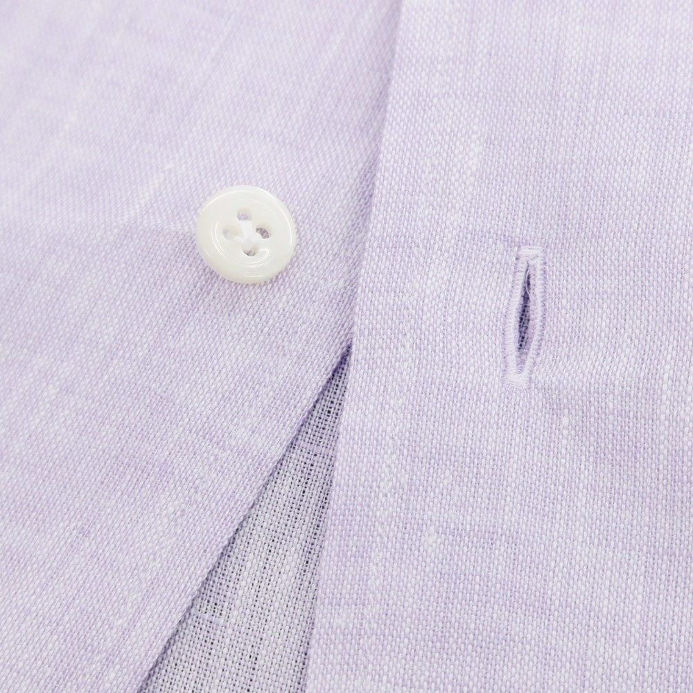 【新品】マリアサンタンジェロ Maria Santangelo FIJI リネン カジュアルシャツ ラベンダー【 38 】【 状態ランクN 】【 メンズ 】