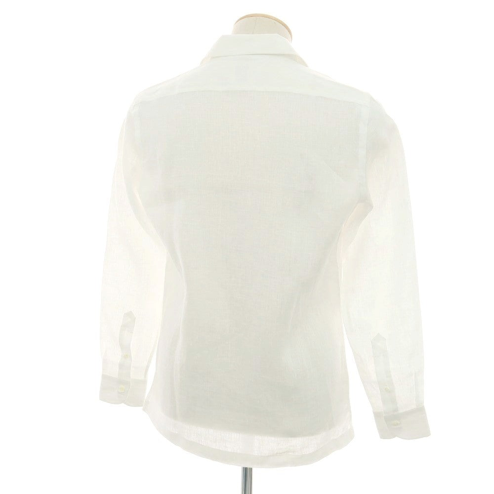 【新品】マリアサンタンジェロ Maria Santangelo FIJI リネン オープンカラー カジュアルシャツ ホワイト【 37 】【 状態ランクN 】【 メンズ 】