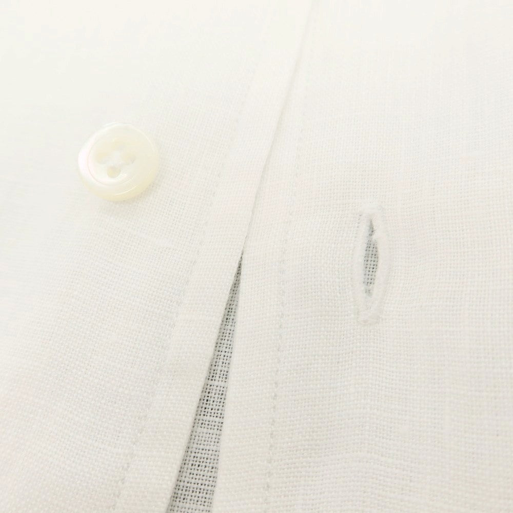 【新品】マリアサンタンジェロ Maria Santangelo MARCELLO リネン カジュアルシャツ ホワイト【 38 】【 状態ランクN 】【 メンズ 】