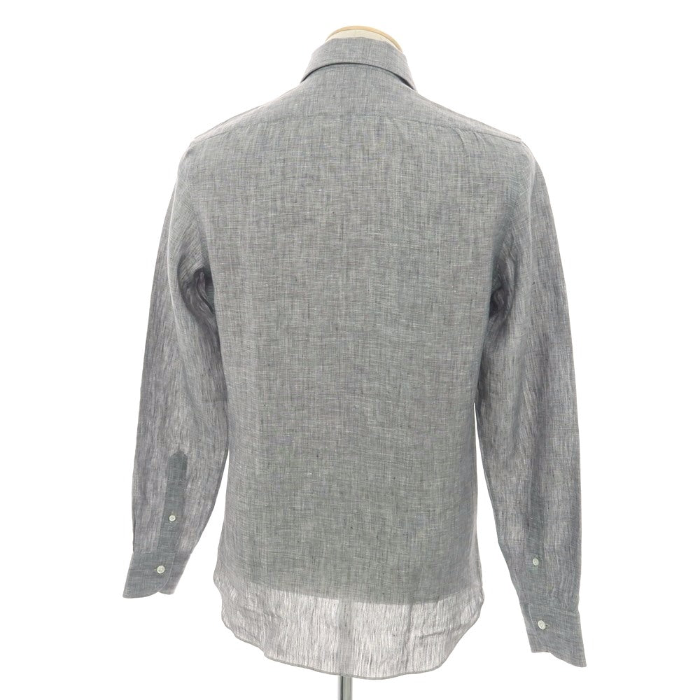 【新品】マリアサンタンジェロ Maria Santangelo MARCELLO リネン カジュアルシャツ グレー【 37 】【 状態ランクN 】【 メンズ 】