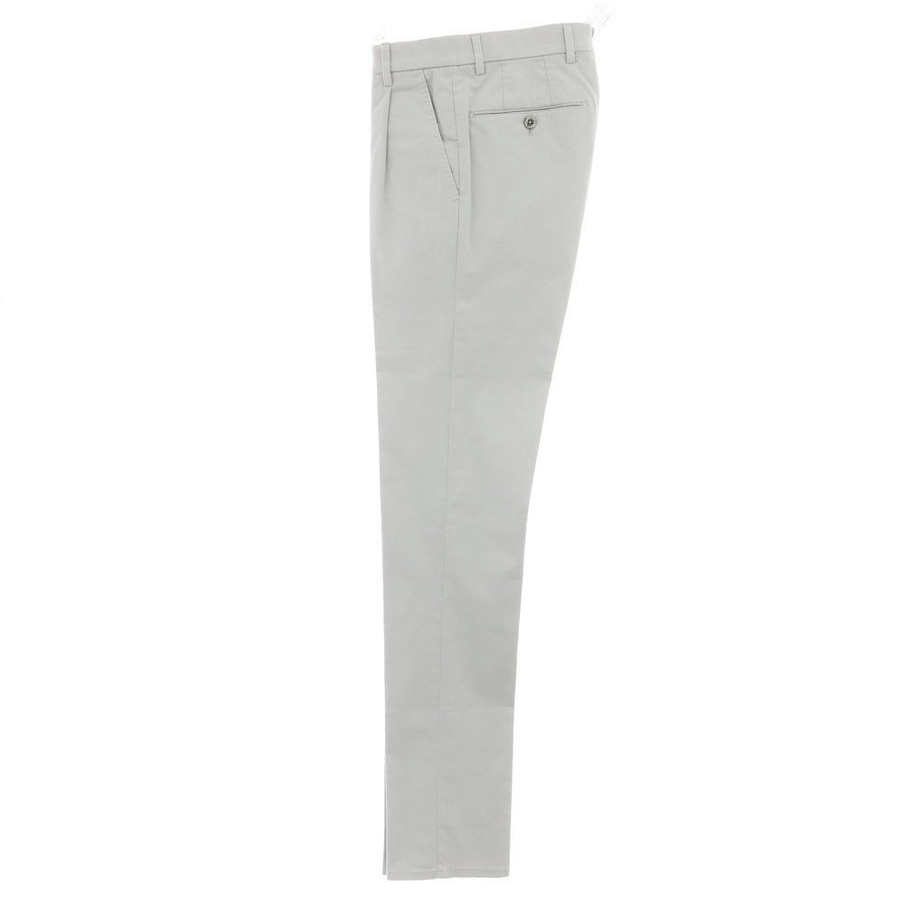 【新品】ジーティーアー G.T.A FEDERICO SLIM ストレッチコットン ワンプリーツスラックスパンツ ライトグレー【 42 】【 状態ランクN 】【 メンズ 】