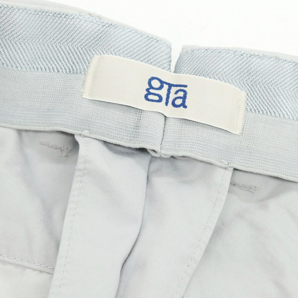 【新品】ジーティーアー G.T.A FEDERICO SLIM ストレッチコットン ワンプリーツスラックスパンツ ライトグレー【 42 】【 状態ランクN 】【 メンズ 】