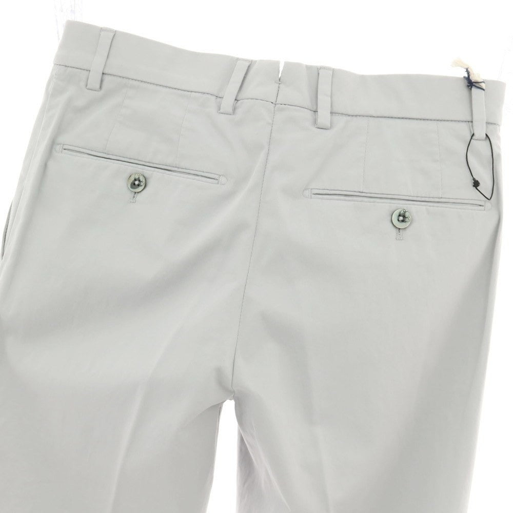 【新品】ジーティーアー G.T.A FEDERICO SLIM ストレッチコットン ワンプリーツスラックスパンツ ライトグレー【 46 】【 状態ランクN 】【 メンズ 】