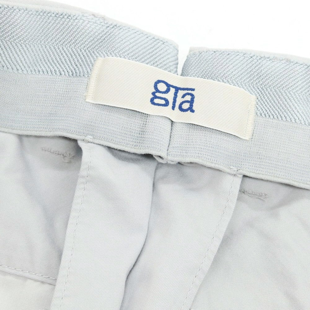 【新品】ジーティーアー G.T.A FEDERICO SLIM ストレッチコットン ワンプリーツスラックスパンツ ライトグレー【 46 】【 状態ランクN 】【 メンズ 】