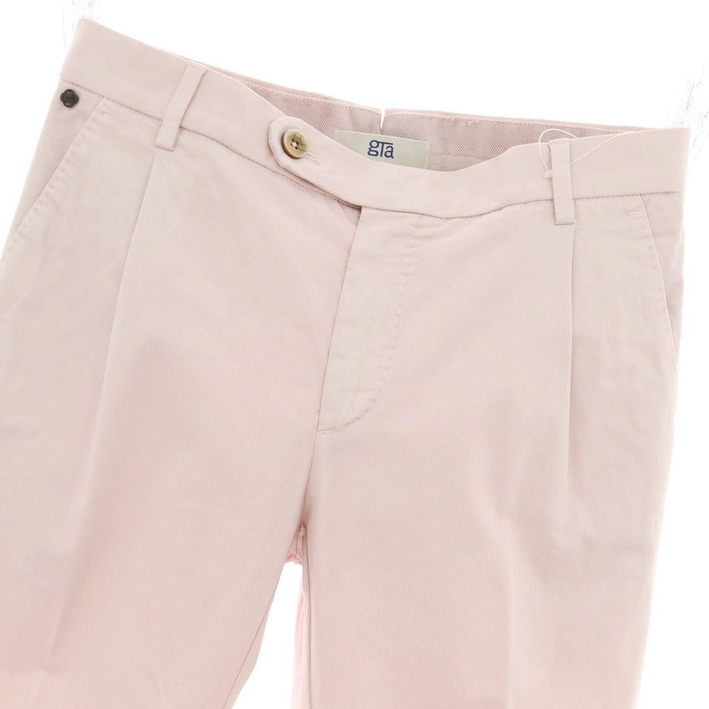 【新品】ジーティーアー G.T.A FEDERICO SLIM ストレッチコットン ワンプリーツスラックスパンツ ライトピンク【 42 】【 状態ランクN 】【 メンズ 】
