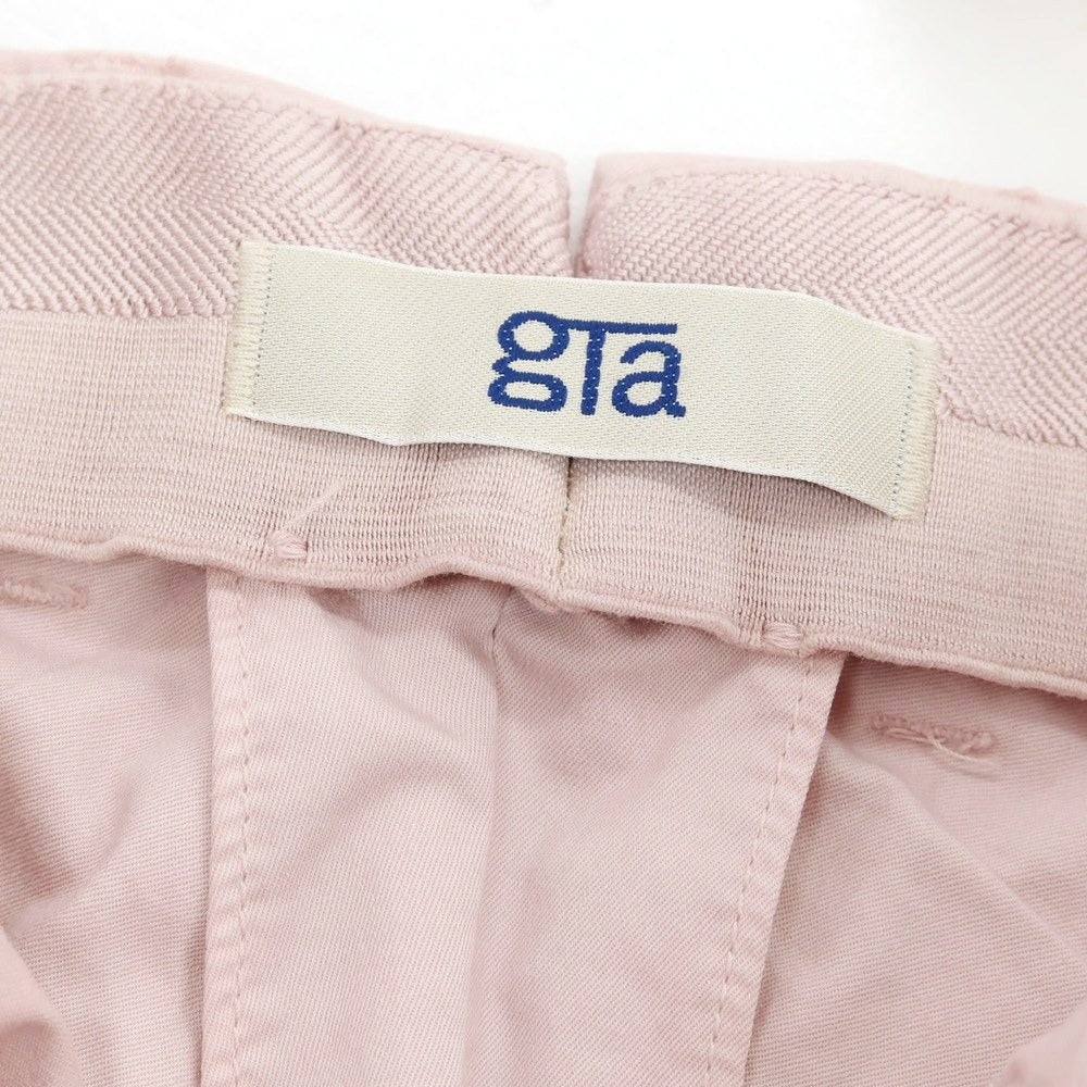 【新品】ジーティーアー G.T.A FEDERICO SLIM ストレッチコットン ワンプリーツスラックスパンツ ライトピンク【 42 】【 状態ランクN 】【 メンズ 】
