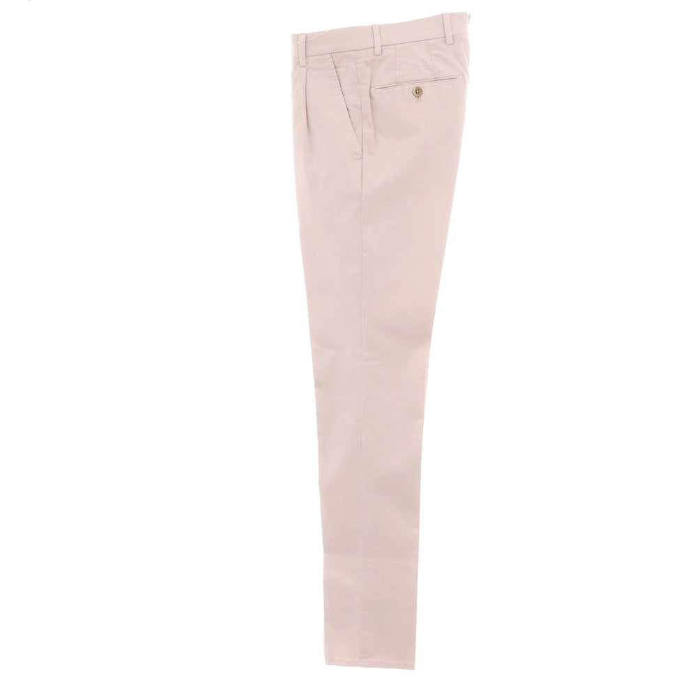 【新品】ジーティーアー G.T.A FEDERICO SLIM ストレッチコットン ワンプリーツスラックスパンツ ライトピンク【 44 】【 状態ランクN 】【 メンズ 】