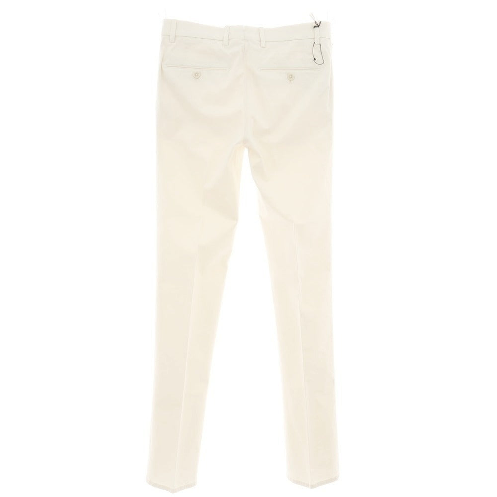 【新品】ジーティーアー G.T.A FEDERICO SLIM ストレッチコットン ワンプリーツスラックスパンツ クリーム【 42 】【 状態ランクN 】【 メンズ 】