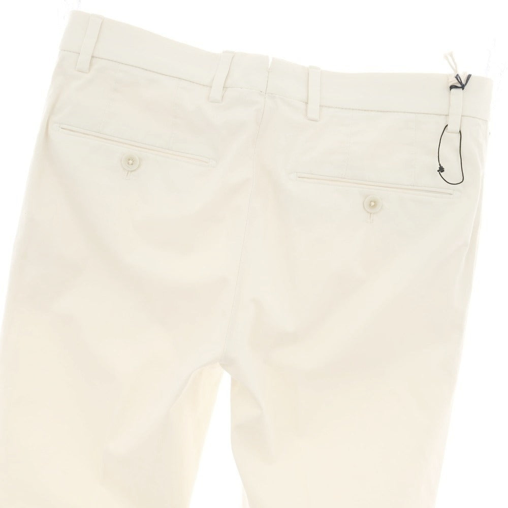 【新品】ジーティーアー G.T.A FEDERICO SLIM ストレッチコットン ワンプリーツスラックスパンツ クリーム【 42 】【 状態ランクN 】【 メンズ 】