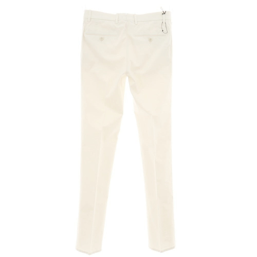 【新品】ジーティーアー G.T.A FEDERICO SLIM ストレッチコットン ワンプリーツスラックスパンツ クリーム【 44 】【 状態ランクN 】【 メンズ 】