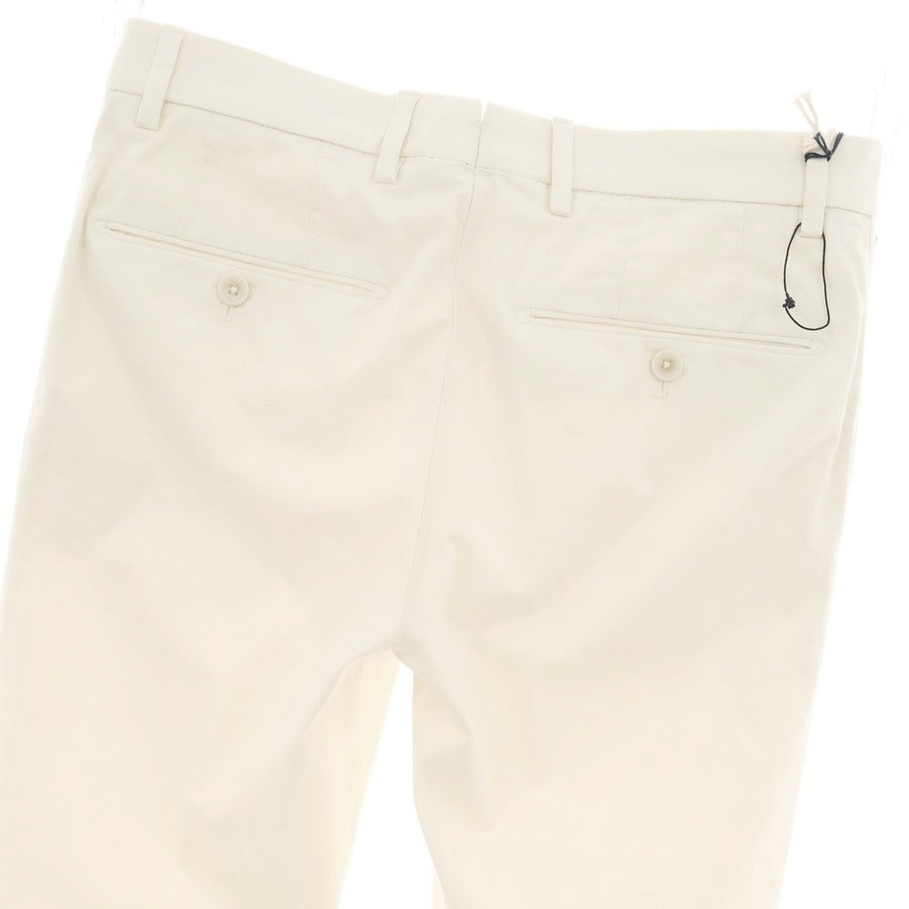 【新品アウトレット】ジーティーアー G.T.A FEDERICO SLIM ストレッチコットン ワンプリーツスラックスパンツ クリーム【 44 】【 状態ランクN- 】【 メンズ 】