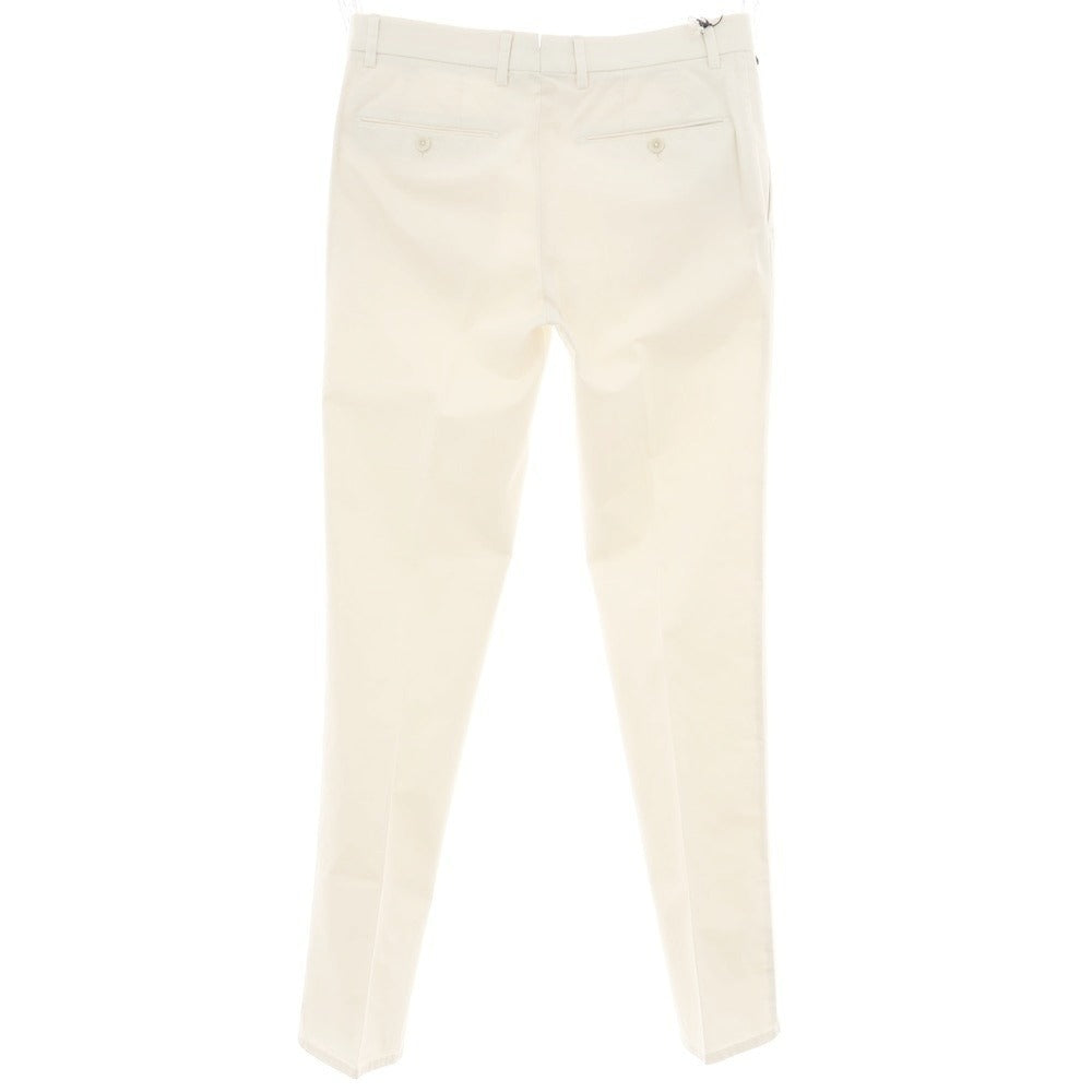 【新品】ジーティーアー G.T.A FEDERICO SLIM ストレッチコットン ワンプリーツスラックスパンツ クリーム【 46 】【 状態ランクN 】【 メンズ 】