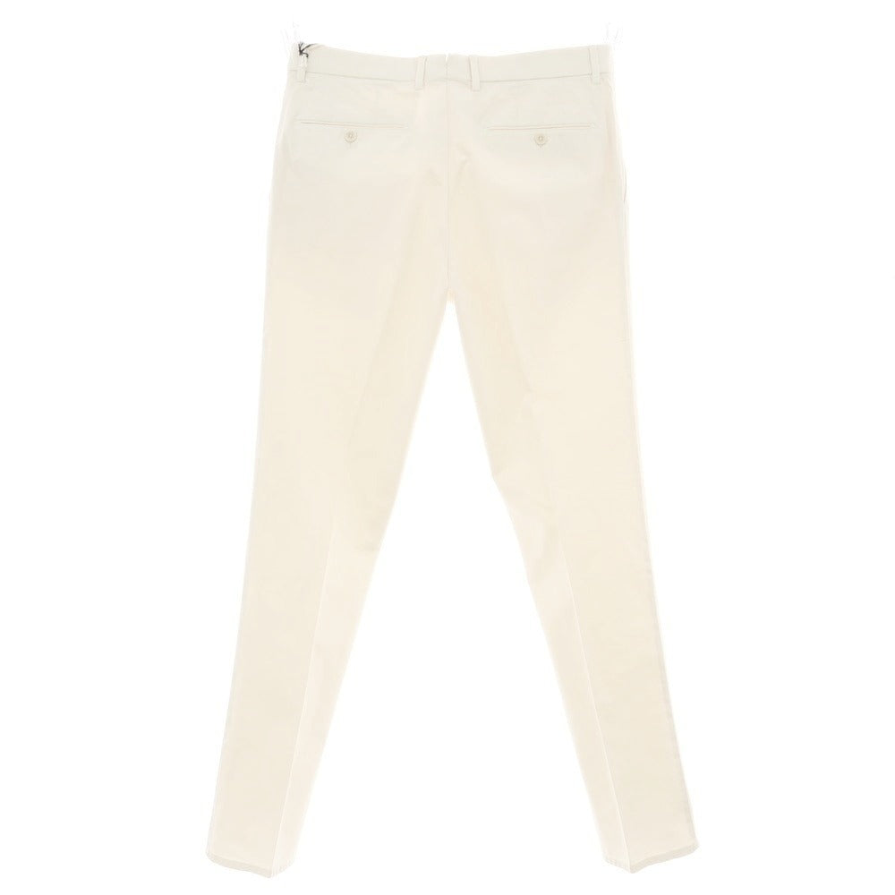 【新品アウトレット】ジーティーアー G.T.A FEDERICO SLIM ストレッチコットン ワンプリーツスラックスパンツ クリーム【 50 】【 状態ランクN- 】【 メンズ 】