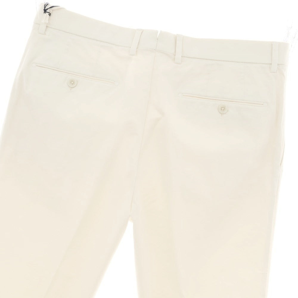 【新品アウトレット】ジーティーアー G.T.A FEDERICO SLIM ストレッチコットン ワンプリーツスラックスパンツ クリーム【 50 】【 状態ランクN- 】【 メンズ 】