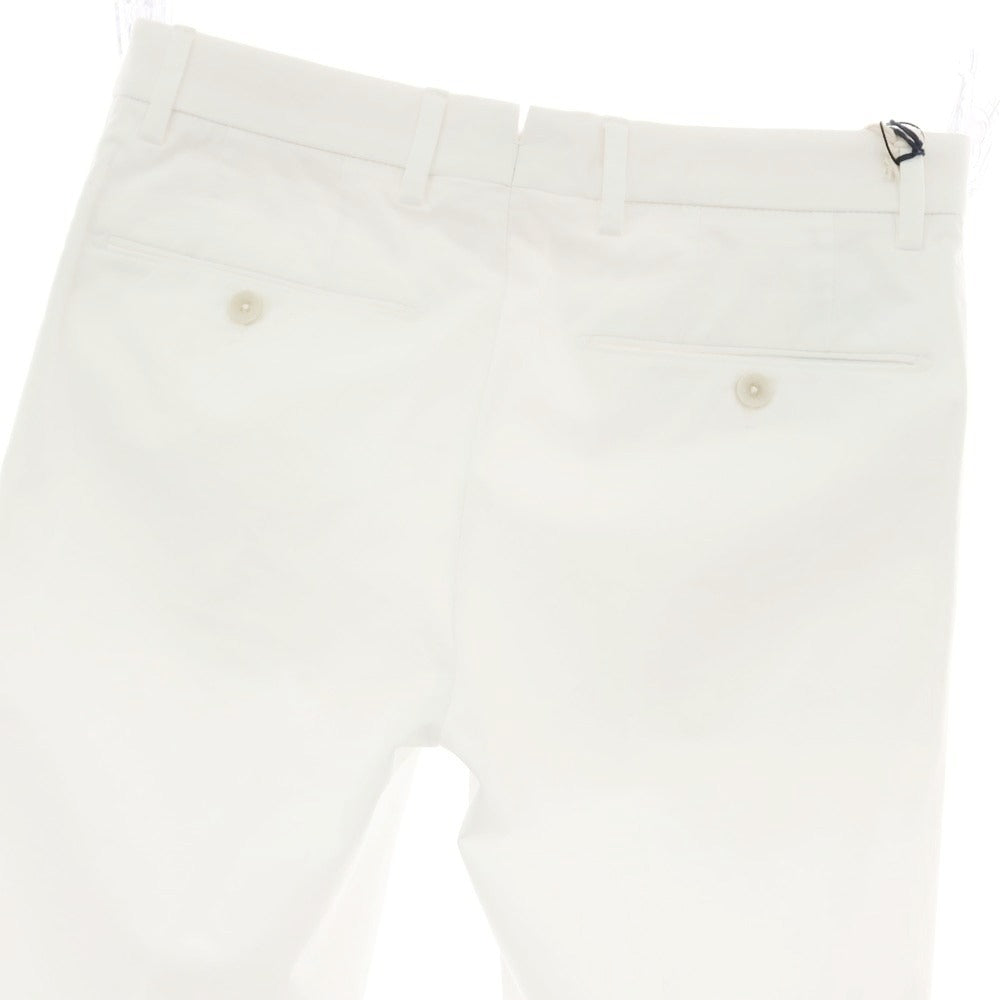 【新品アウトレット】ジーティーアー G.T.A FEDERICO SLIM ストレッチコットン ワンプリーツスラックスパンツ ホワイト【 42 】【 状態ランクN- 】【 メンズ 】