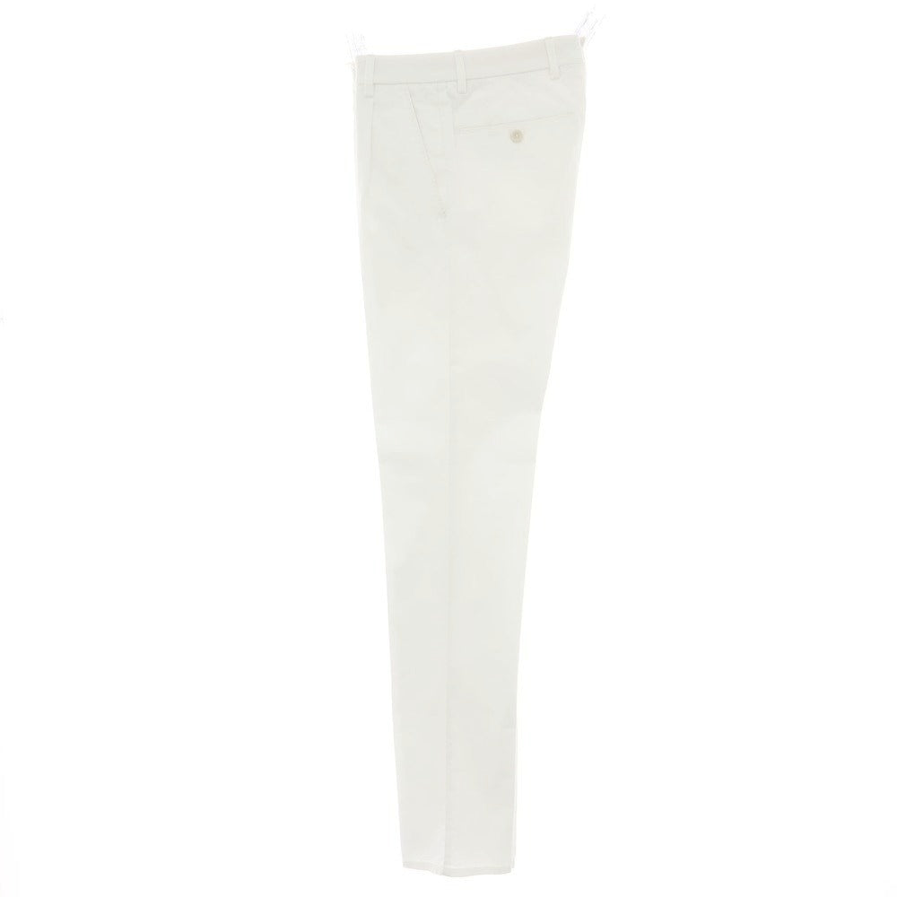【新品アウトレット】ジーティーアー G.T.A FEDERICO SLIM ストレッチコットン ワンプリーツスラックスパンツ ホワイト【 42 】【 状態ランクN- 】【 メンズ 】