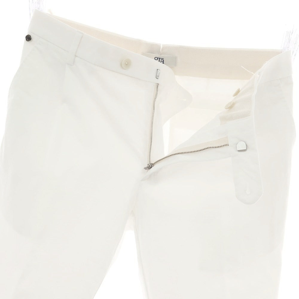 【新品アウトレット】ジーティーアー G.T.A FEDERICO SLIM ストレッチコットン ワンプリーツスラックスパンツ ホワイト【 48 】【 状態ランクN- 】【 メンズ 】