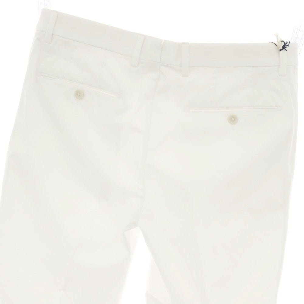 【新品アウトレット】ジーティーアー G.T.A FEDERICO SLIM ストレッチコットン ワンプリーツスラックスパンツ ホワイト【 48 】【 状態ランクN- 】【 メンズ 】