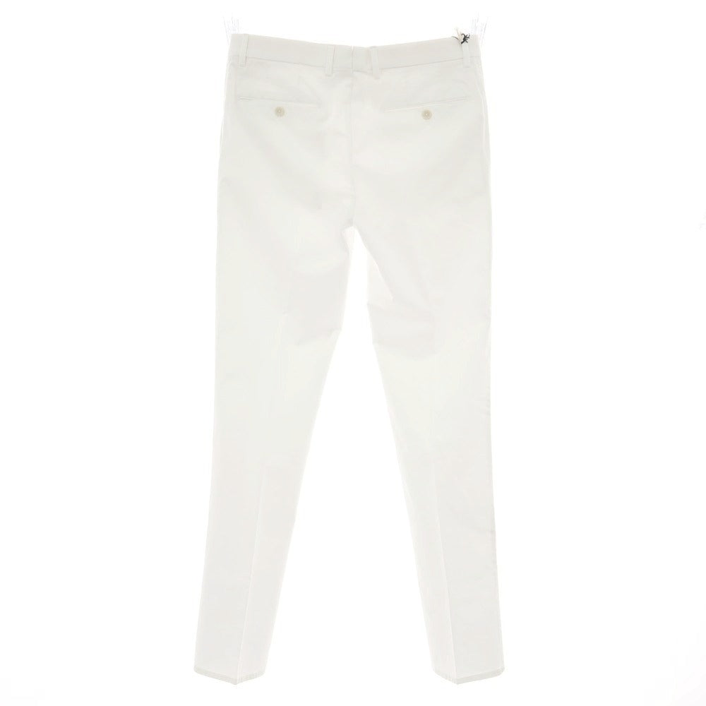 【新品アウトレット】ジーティーアー G.T.A FEDERICO SLIM ストレッチコットン ワンプリーツスラックスパンツ ホワイト【 48 】【 状態ランクN- 】【 メンズ 】