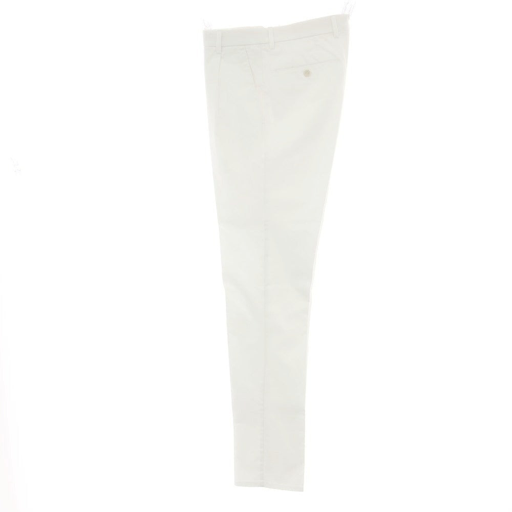 【新品アウトレット】ジーティーアー G.T.A FEDERICO SLIM ストレッチコットン ワンプリーツスラックスパンツ ホワイト【 48 】【 状態ランクN- 】【 メンズ 】
