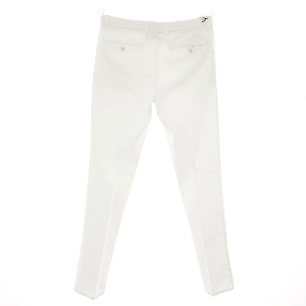 【新品アウトレット】ジーティーアー G.T.A FEDERICO SLIM ストレッチコットン ワンプリーツスラックスパンツ ホワイト【 50 】【 状態ランクN- 】【 メンズ 】