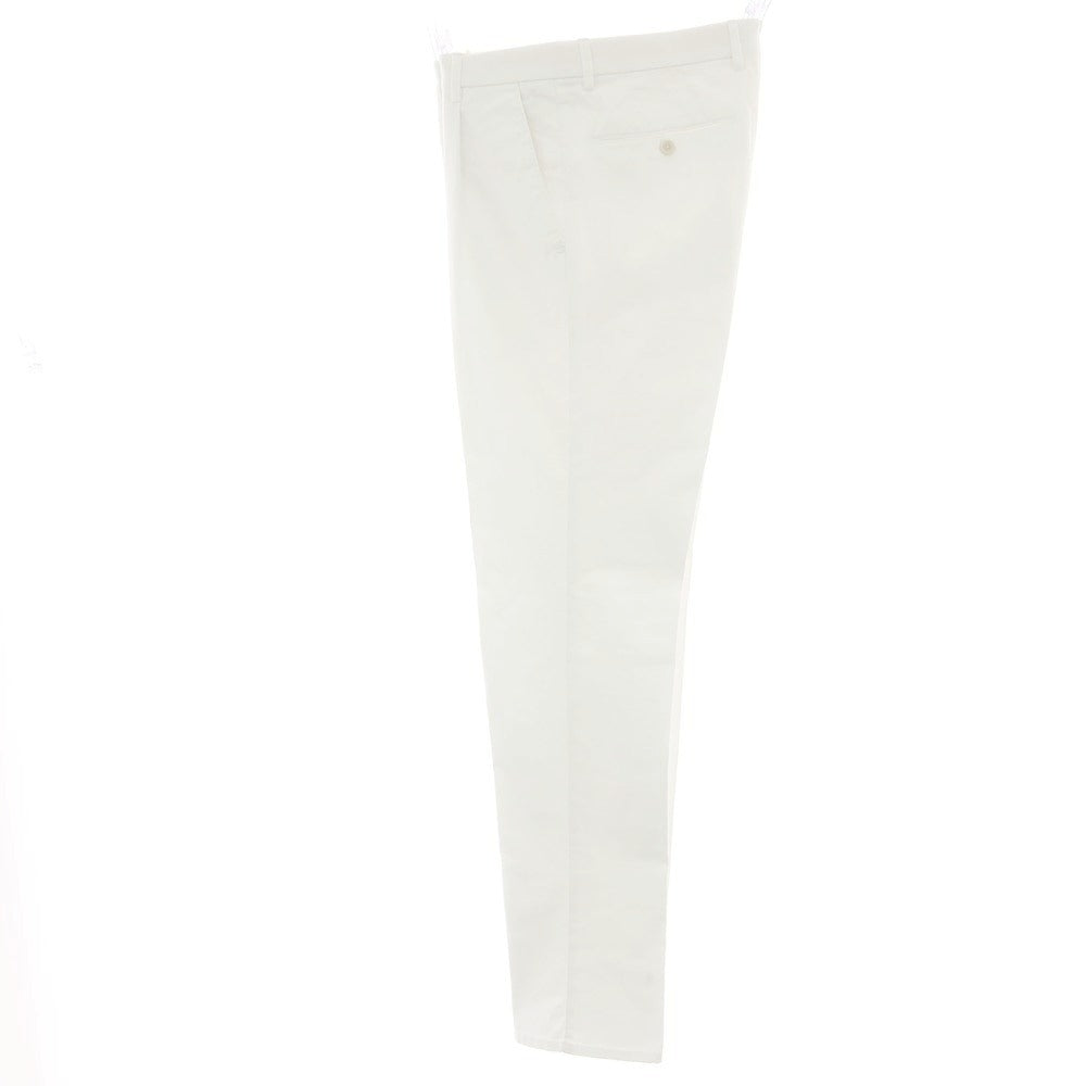 【新品アウトレット】ジーティーアー G.T.A FEDERICO SLIM ストレッチコットン ワンプリーツスラックスパンツ ホワイト【 50 】【 状態ランクN- 】【 メンズ 】