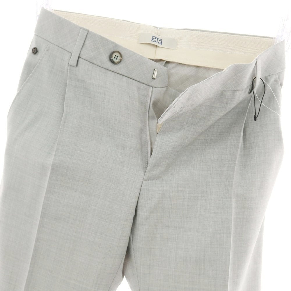 【新品】ジーティーアー G.T.A FEDERICO SLIM ウール ドレススラックスパンツ ライトグレー【 42 】【 状態ランクN 】【 メンズ 】
