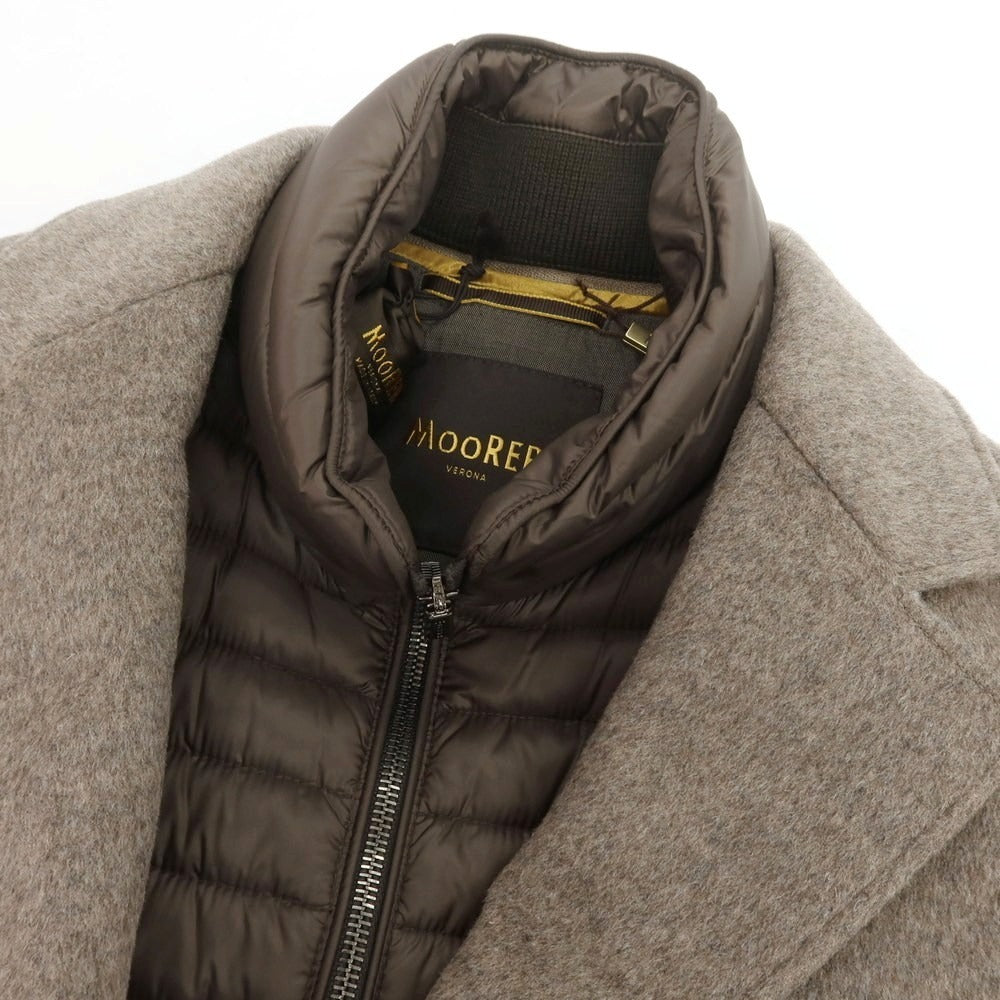 【中古】ムーレー MOORER HARRIS-LE ウールカシミヤ 2WAY チェスターフィールドコート グレージュ系【 46 】【 状態ランクA 】【 メンズ 】