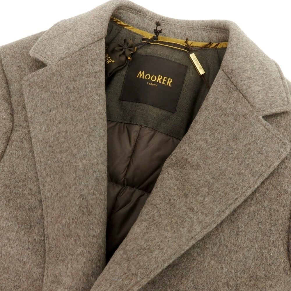 【中古】ムーレー MOORER HARRIS-LE ウールカシミヤ 2WAY チェスターフィールドコート グレージュ系【 46 】【 状態ランクA 】【 メンズ 】