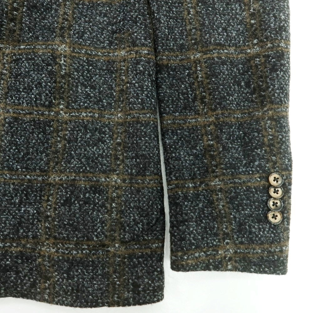 【中古】エルビーエム1911 L.B.M.1911 アクリルウール チェック カジュアルジャケット グレーxブラウン【 48 】【 状態ランクA 】【 メンズ 】