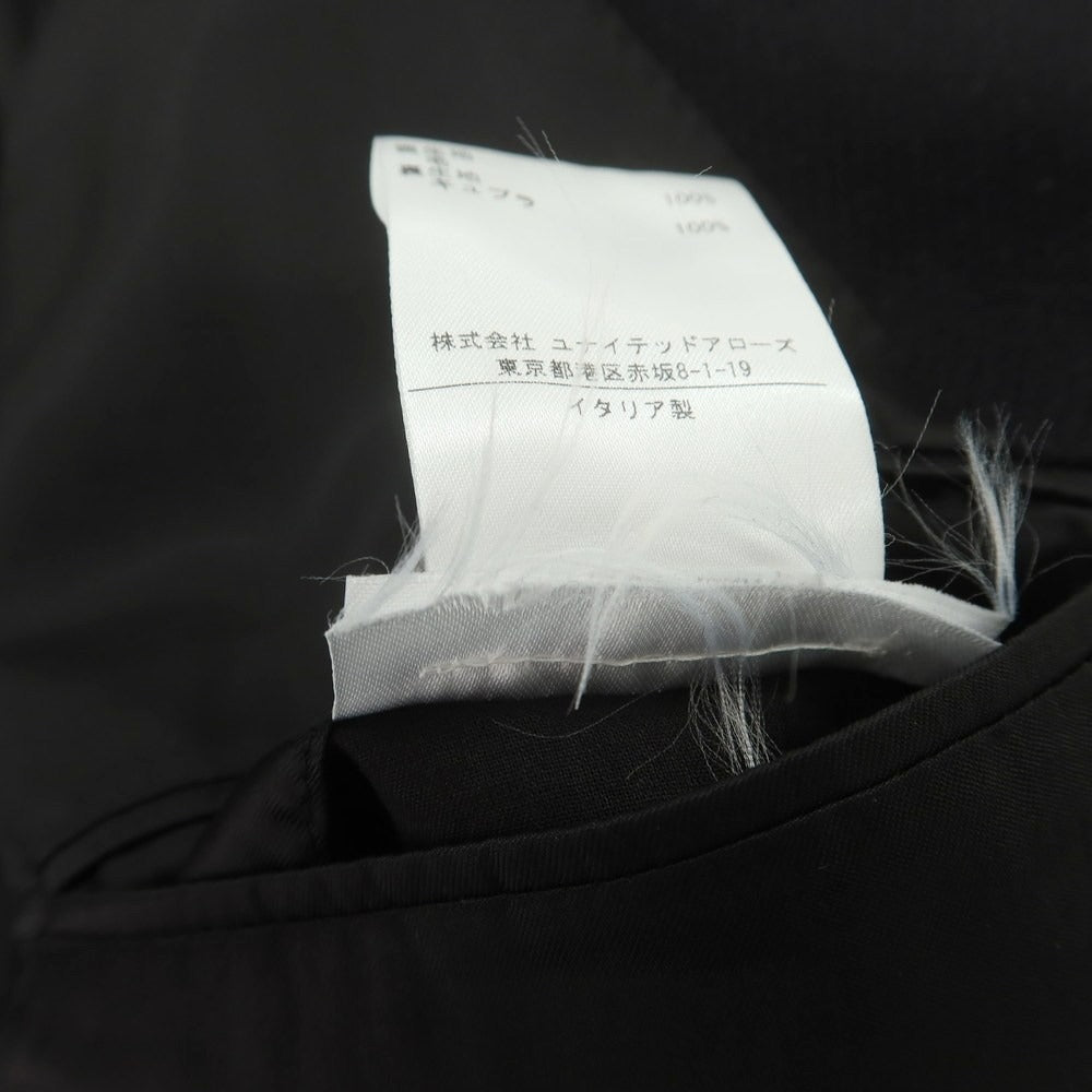 【中古】カルーゾ CARUSO SOVEREIGN別注 ツイルウール ダブルブレストコート ブラック【 表記なし(L位) 】【 状態ランクA 】【 メンズ 】