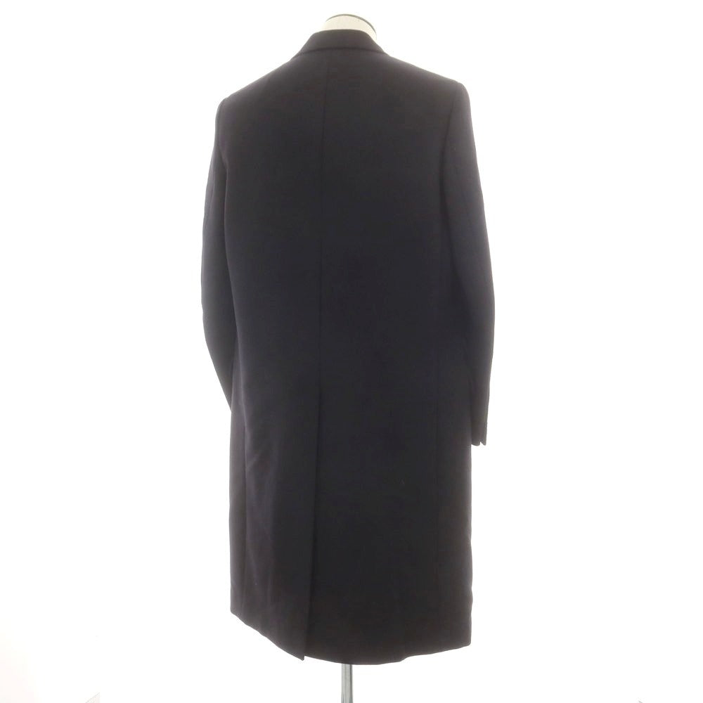 【中古】カルーゾ CARUSO SOVEREIGN別注 ツイルウール ダブルブレストコート ブラック【 表記なし(L位) 】【 状態ランクA 】【 メンズ 】